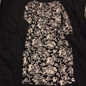 Ralph Lauren black and white sheath dress